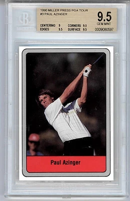 1990 DONRUSS MILLER PRESS GOLF PGA TOUR PAUL AZINGER BGS 9.5  - Image 1 of 2