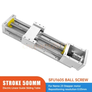 CNC Sliding Table 500mm Cross Slide SFU1605 Ballscrew XYZ Axis Linear Rail Stage - Picture 1 of 6