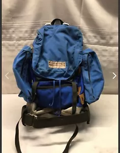 Vintage Wilderness Experience Backpack Rucksack blau und zwei Seitenrucksäcke - Bild 1 von 6