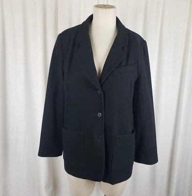Eddie Bauer Wool Angora 3 Button Riding Equestrian Blazer Jacket Womens PM 80s - Image 1 of 4