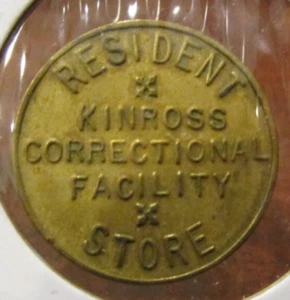 Ficha de comercio de prisiones Kinross de colección Kincheloe 5c Michigan - Imagen 1 de 2
