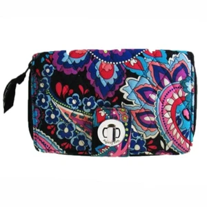 Vera Bradley Stainglass Fabric Covered Wallet Billfold Outer & Interior Pockets - Picture 1 of 13