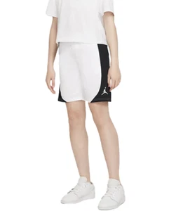 Nike Girls DriFit Air Jordan Jumpman  Basketball Shorts 45B486 Large White/Black - Picture 1 of 4