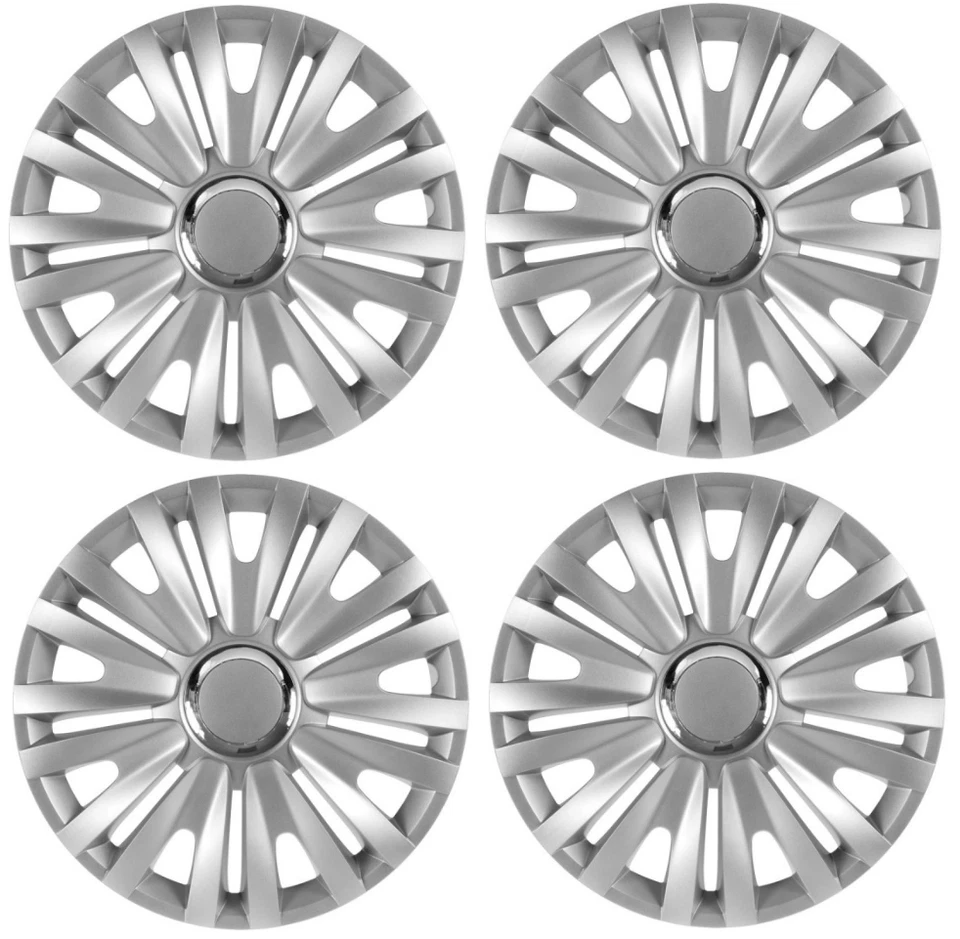 JUEGO COMPLETO DE CUBIERTAS DE PLÁSTICO CON ADORNOS DE RUEDA RENAULT CAPTUR CLIO 15" PULGADAS Foto 1 de 1