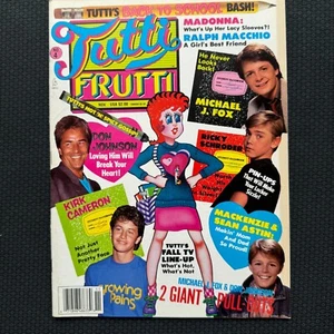 TUTTI FRUTTI Magazine Nov 1986 Madonna, a-ha, Lauper, Kirk, MJ Fox Jets MINT - Picture 1 of 15