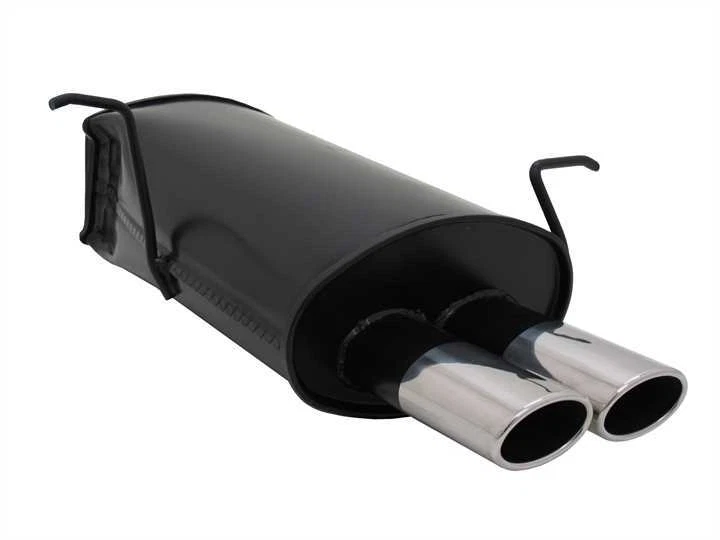 NOVUS Sportauspuff Endschalldämpfer 2x85/58mm AM-Design passend für BMW 3er E46 - Bild 1 von 1