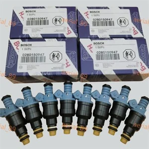 8PCS OEM 25lb 4-holes Fuel Injectors 0280150947 For 1997 Early Ford 5.0L 7.5L V8 - Picture 1 of 7