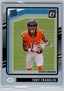 Troy Franklin Rookie Broncos Silver Prizm 2024 Panini Optic Football - Imagen 1 de 2