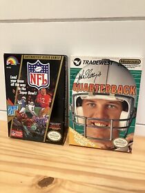 NES CIB Game Lot, NFL Football & John Elway’s Quarterback, Excellent Condition🏈