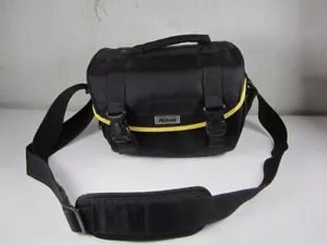 Nikon DLSR Digital Camera Case Lens Accessory Bag Black Yellow Starter Gadget - Picture 1 of 8