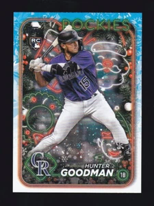 2024 Topps Holiday #H178 HUNTER GOODMAN RC Colorado Rockies ROOKIE CARD - Picture 1 of 2