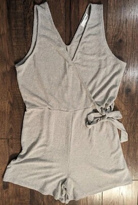 HEATHERLY Delia 侧领带针织连身裤浅灰色尺寸 2X 弹性柔软舒适全新带标签! — 第 1/4 张图片