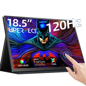 18,5'' Tragbarer Monitor 1920x1080 120Hz IPS Screens Laptop Bildschirm Extender - Photo 1/7