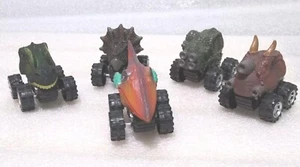 Dino Heads Pullback Friction Cars Dinosauro Monster Truck veicolo giocattolo (lotto di 5) - Foto 1 di 8