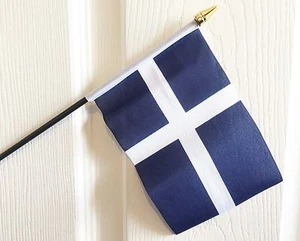 SHETLAND ISLES ISLANDS SMALL HAND WAVING FLAG 6"X4" flags - Picture 1 of 1