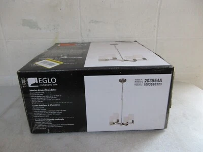 Eglo Novela 4-Light Brushed Nickel Chandelier 203554A - Image 1 of 4