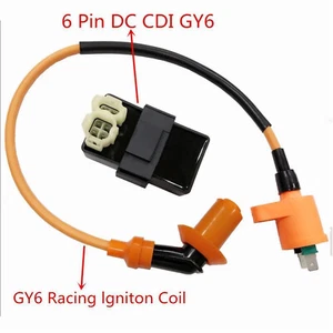 6 Pin DC CDI Box Racing Ignition Coil for GY6 50cc 125cc 150cc Engine Moped - Picture 1 of 15