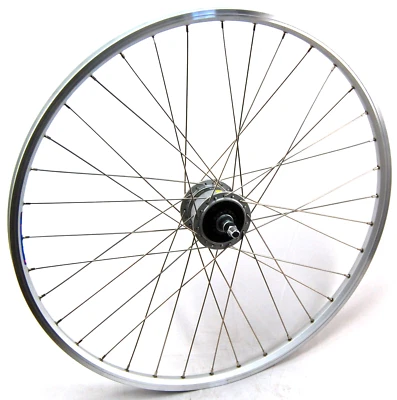 Vorderrad 26 Zoll Nabendynamo Shimano DH-3R35-A-H silber für Rollenbremse HK CUT - Bild 1 von 4