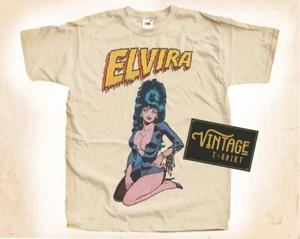 Elvira V1 Natural color Vintage T Shirt for Men Woman Unisex Size S-5XL - Picture 1 of 5