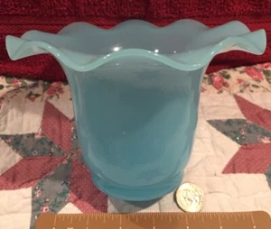 Vintage Vase blau Opal - Bild 1 von 8