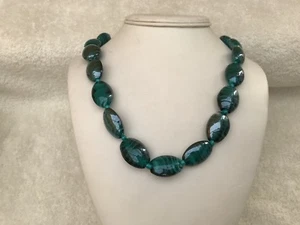 Large Bead Jade Colour Necklace (handmade ) - Picture 1 of 11