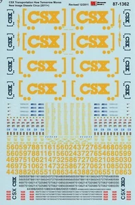 Microscale 87-1362 HO CSX Boxcar Logo New Image Diesels 2011 Light Yellow Decals - Picture 1 of 1