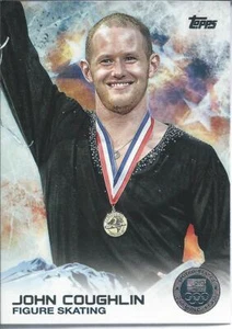 2014 Topps US Olympic SILVER MEDAL JOHN COUGHLIN Figure Skating Ice Competition - Picture 1 of 1