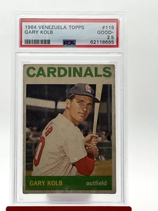 1964 Topps Venezuela Gary Kolb #119 Stl Cardinals PSA 2.5 Pop 1 only 7 Higher! - Picture 1 of 2