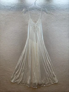 Vintage Victoria's Secret Maxi Slip Dress Medium Negligee Chemise Gold Label - Picture 1 of 9