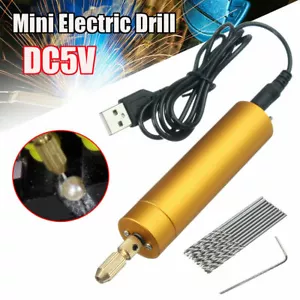 DIY Mini Micro Small Electric Aluminum Hand Drill DC 5V for Motor PCB Set Tool - Picture 1 of 6