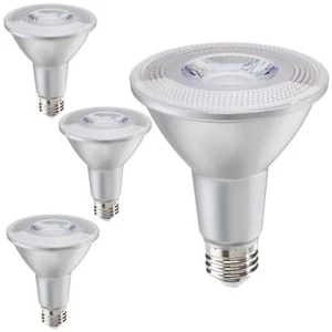4Pack PAR30 LED Long Neck Flood Wet Light Bulb, 10W (75W), 3000K, E26 - Picture 1 of 7