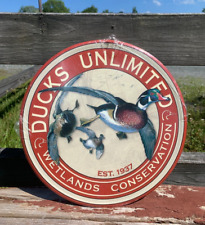Ducks Unlimited Hunting Tin Metal Sign Wall Bar Garage Decor Classic Vintage