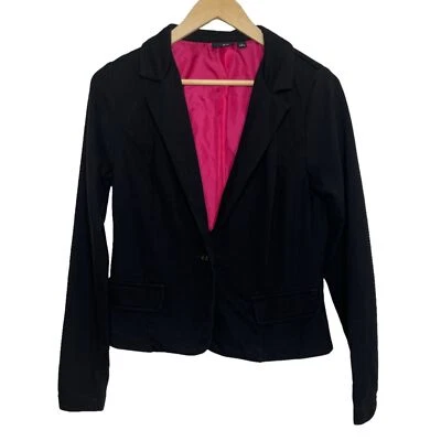 Blazer Ana A New Approach para mujer negro chaqueta forrada con un solo botón talla M Foto 1 de 4