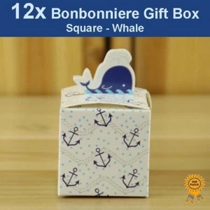 12x Bonbonniere Bomboniere Candy Gift Boxes - Whale (55x55x55mm) - Bild 1 von 3