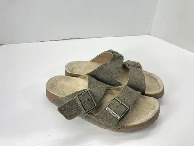 Sandalias Birkenstock Arizona de lana de oveja zapatos para mujer talla 8 verdes sin cordones Foto 1 de 4