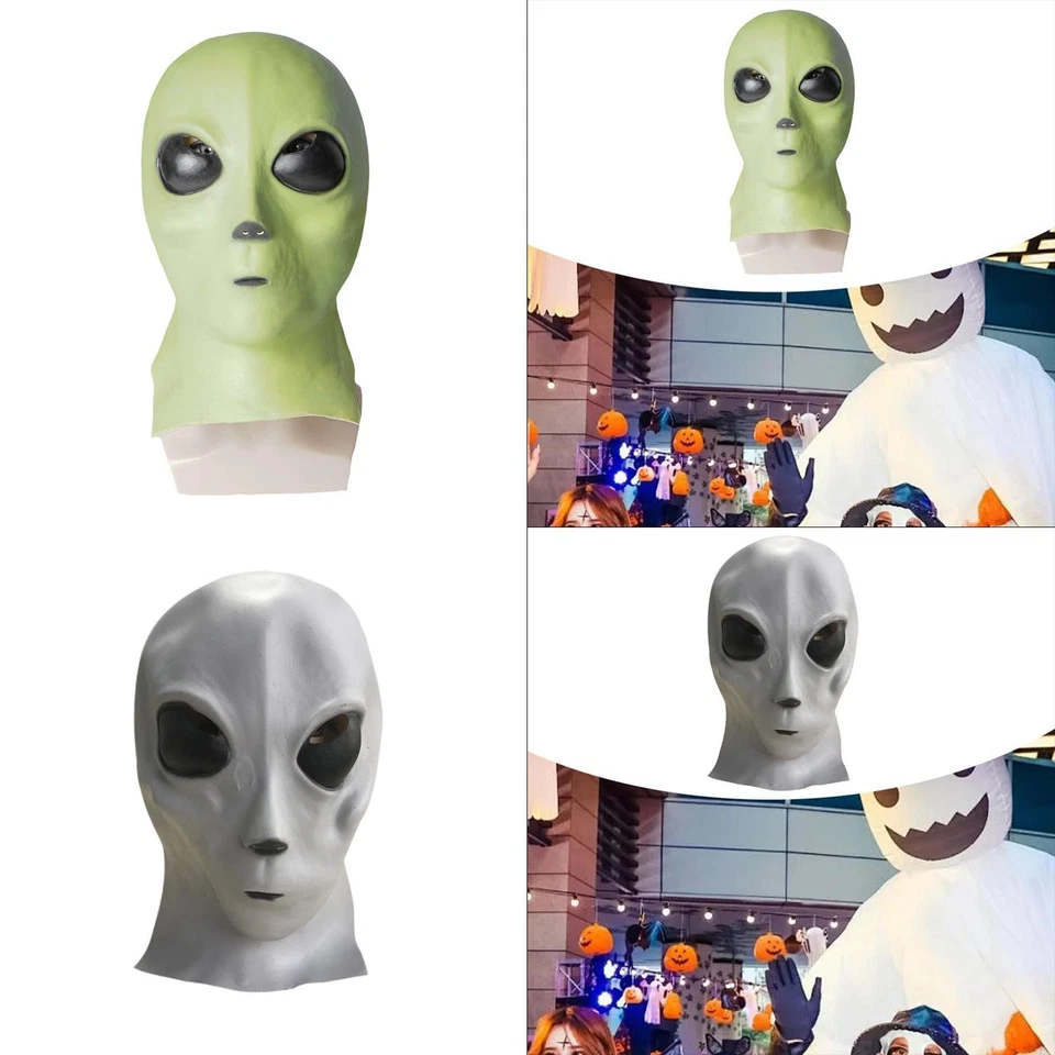 Alien Mask for Adults Scary Full Head Cover for Role Play Masquerade Party - Image 1 of 1