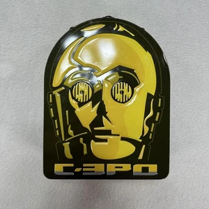 Fiambrera de metal Star Wars C-3PO The Tin Box Co 2012 amarilla negra coleccionable - Imagen 1 de 9