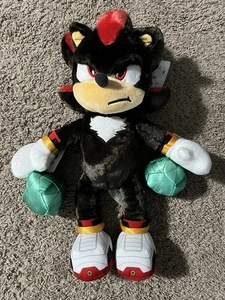 BUILD A BEAR Shadow Sonic The Hedgehog 3 Movie PLUSH Stuffed NEW + 2 Emeralds - Picture 1 of 6