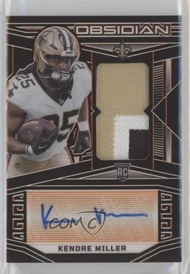 2023 Obsidian Jersey Orange Electric Etch /49 Kendre Miller #208 Rookie Auto RC - Image 1 of 2