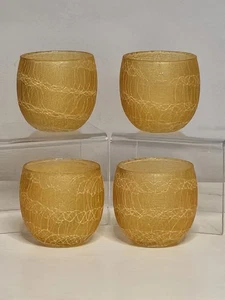 4 MCM Spaghetti String Roly Poly Drizzle Becher Saftgläser, Gold - Bild 1 von 7