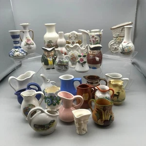 Vintage Small Pitcher Bud Vase Creamer Collection Various Ceramic Pottery 29 Pc - Picture 1 of 19