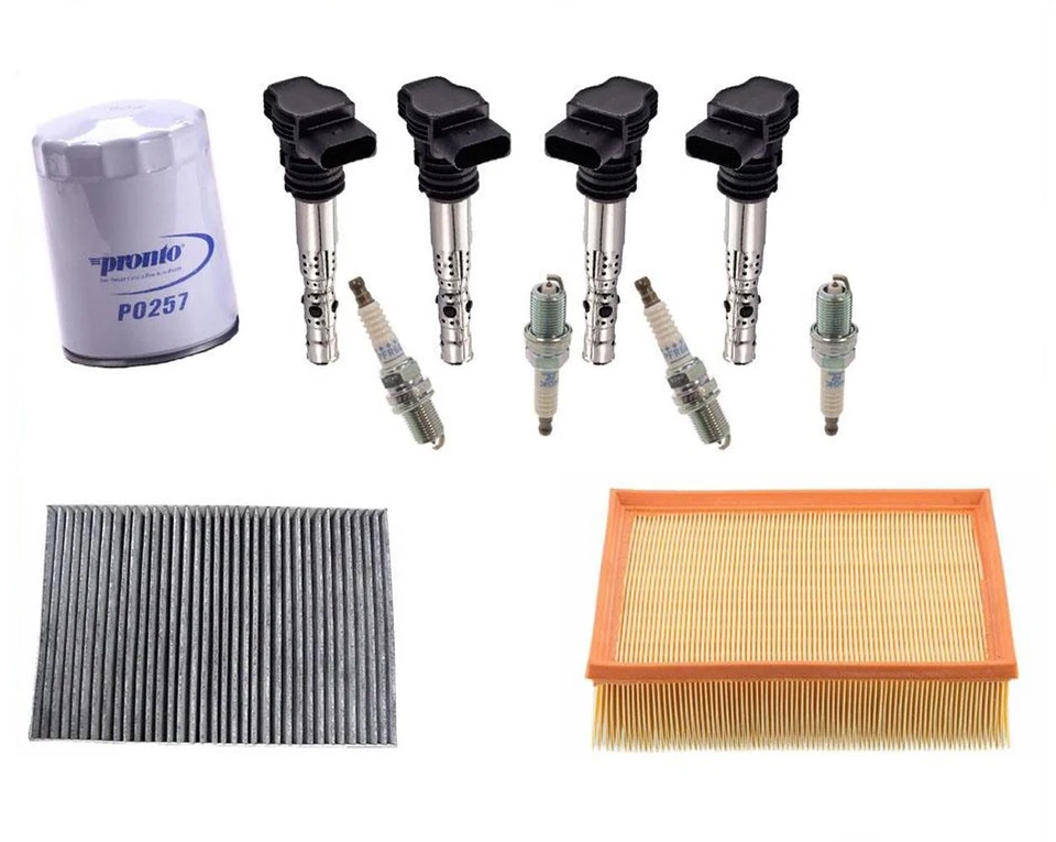 Bobinas de aire de cabina de aire de aceite con tapones Platinum para 02-06 Audi TT 1,8 L Turbo Foto 1 de 4