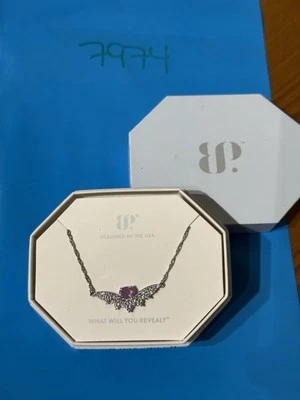 NUEVO EN CAJA Collar Bomb Party RBP8839 Find Me In Fiji LC Púrpura Calcedonia Rodio P Foto 1 de 3