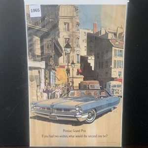 Pubblicità Pubblicità Pontiac Grand Prix 1965 vintage se aveste due desideri - Foto 1 di 2