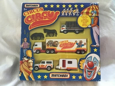 MATCHBOX MC 803 CIRCUS CIRCUS GIFT SET - LAND ROVER & CARAVAN ETC - BOXED - Image 1 of 3