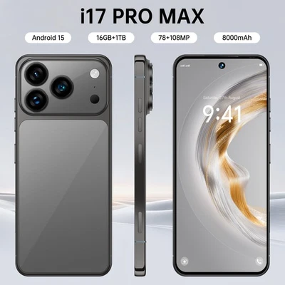 i17ProMax 5G Smartphone 7.3" Display 1TB Storage Global Version Cell Phone - Image 1 of 4