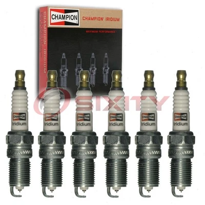 6 pc Champion Iridium Spark Plugs for 2006-2008 Buick Lucerne 3.8L V6 nq - Image 1 of 4