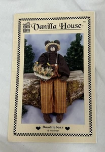 Vanilla House Bumblebear Teddy Bear 18”- Sewing Craft Pattern #55 UNCUT - Picture 1 of 3
