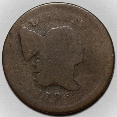 1795 Liberty Cap Half Cent, Plain Edge - US 1/2c Copper Coin - Image 1 of 4