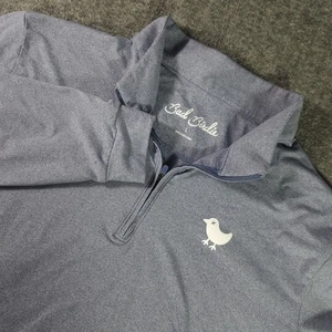 Bad Birdie Pullover Mens Large Grey Quarter Zip Golf Sweater Performance Stretch - Picture 1 of 9